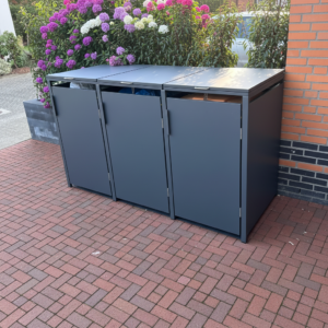 3 vakken | Premium Kliko ombouw voor 240L | Container ombouw | Afvalboxen | Antraciet - Afbeelding 10