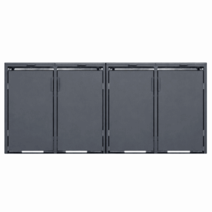 4 vakken (2×2)| Premium Kliko ombouw voor 240L | Container ombouw | Afvalboxen | Antraciet - Afbeelding 4
