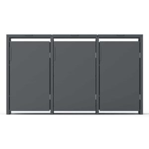 3 vakken | Premium Kliko ombouw voor 240L | Container ombouw | Afvalboxen | Antraciet - Afbeelding 4
