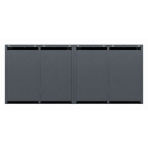 4 vakken (2×2)| Premium Kliko ombouw voor 240L | Container ombouw | Afvalboxen | Antraciet - Afbeelding 5
