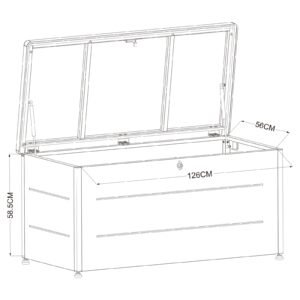 Opbergbox | Premium kwaliteit Opbergbak | 520L | Antraciet - Afbeelding 13