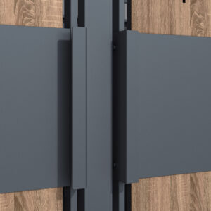 4 vakken (2×2)| Premium Kliko ombouw voor 240L | Container ombouw | Afvalboxen | Walnoot - Afbeelding 3
